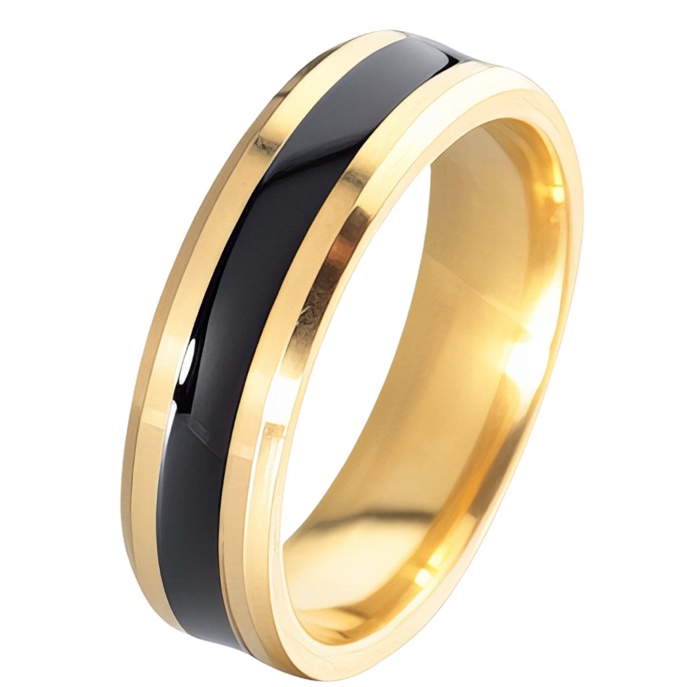 Gold and Black Men's Ring